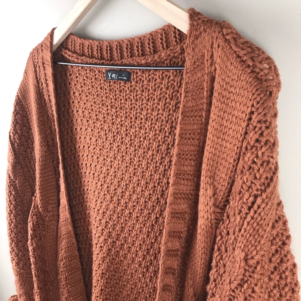 VERY J || Long Knit Cardigan - Picture 7 of 8